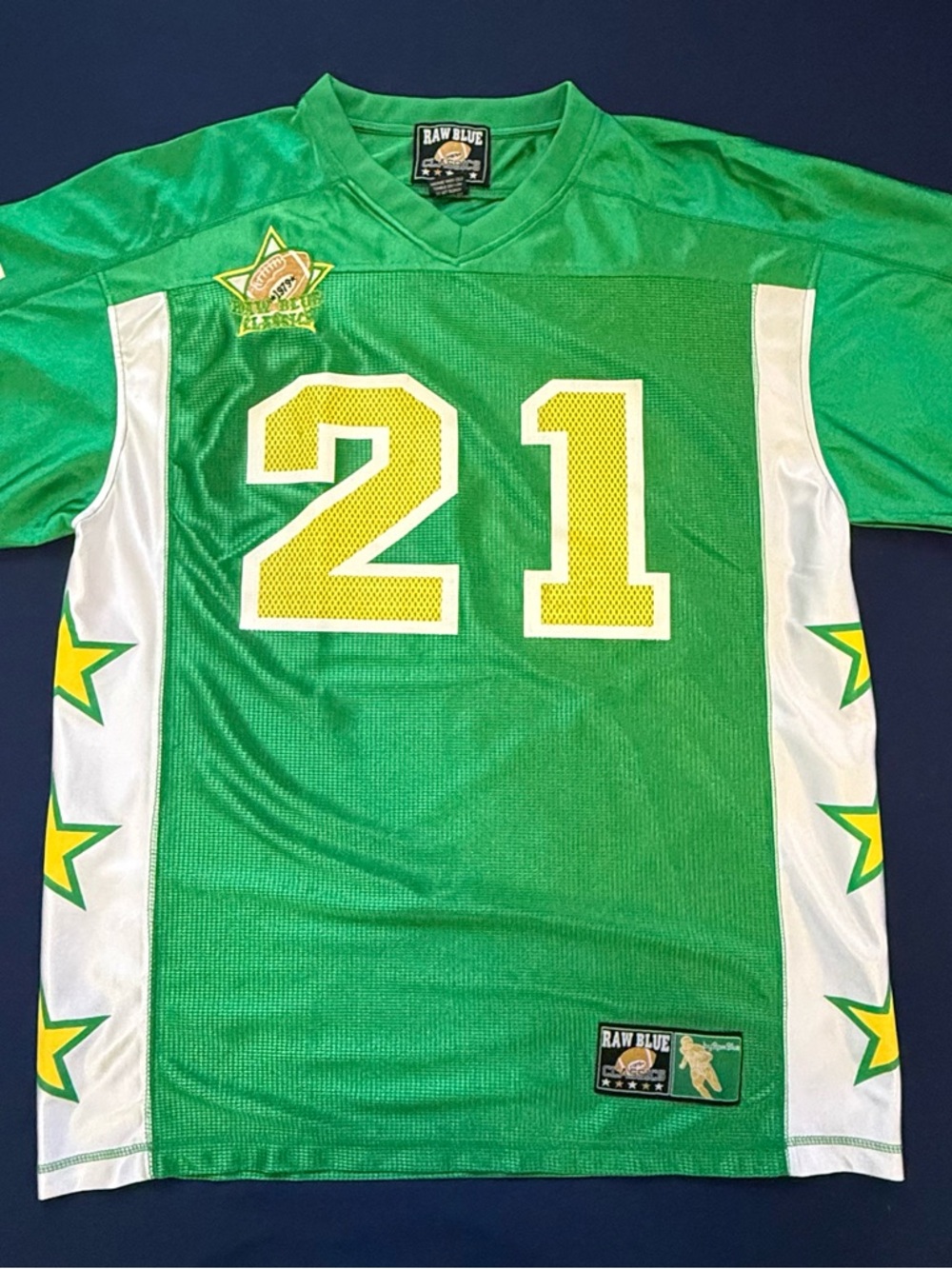 Raw Blue Green Number 21 Men’s Jersey